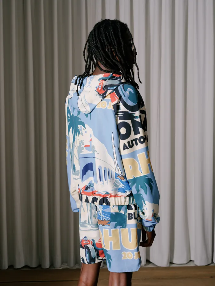 Men Rhude Outerwear MONACO SPORT QUARTERZIP HOOD JACKET Multi