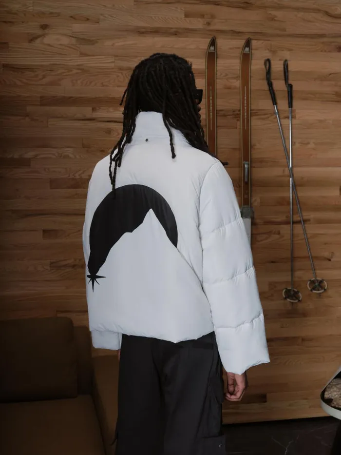 Men Rhude Outerwear MOONLIGHT PUFFER JACKET Whiteblack