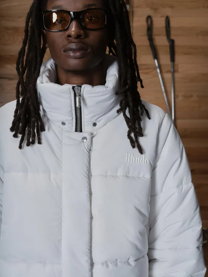 Men Rhude Outerwear MOONLIGHT PUFFER JACKET Whiteblack