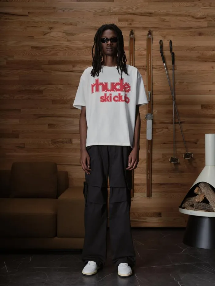 Men Rhude Pants CEREMONIA CARGO PANT Black
