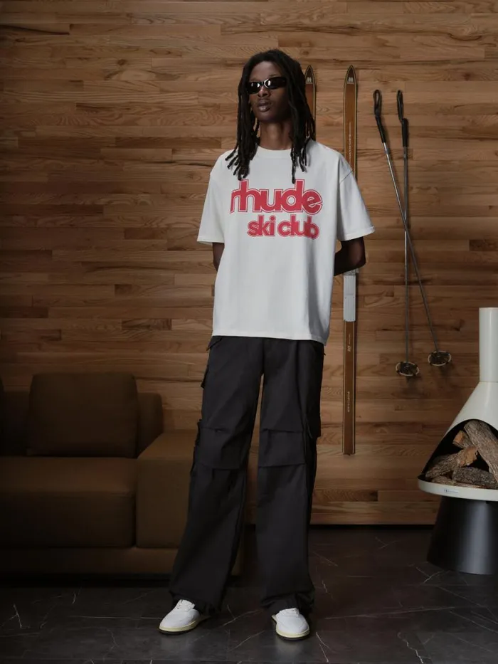 Men Rhude Pants CEREMONIA CARGO PANT Black