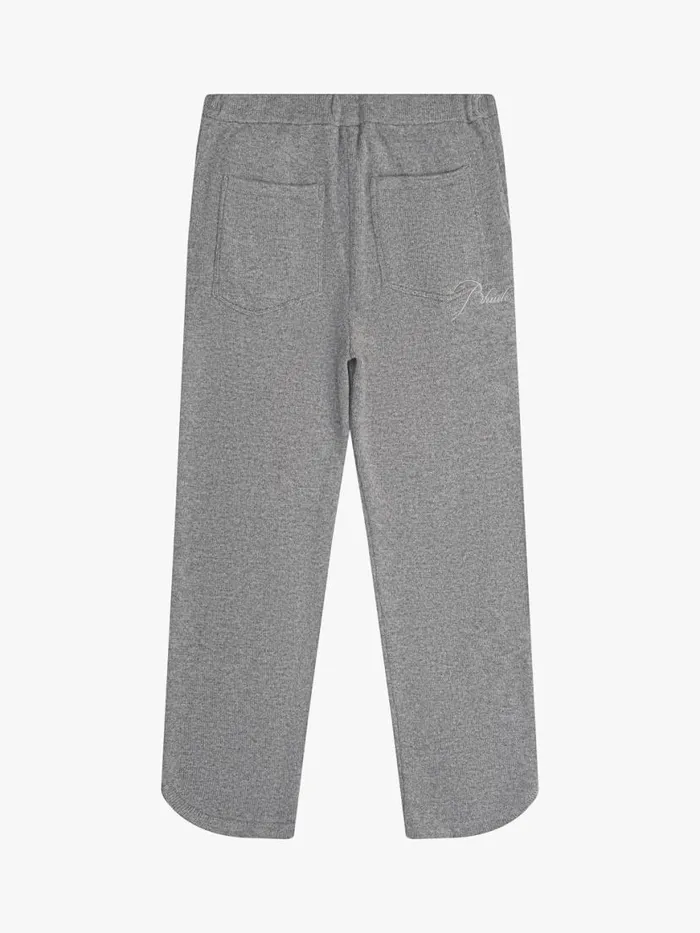 Men Rhude Pants CORE CASHMERE KNIT LOUNGE PANT Grey