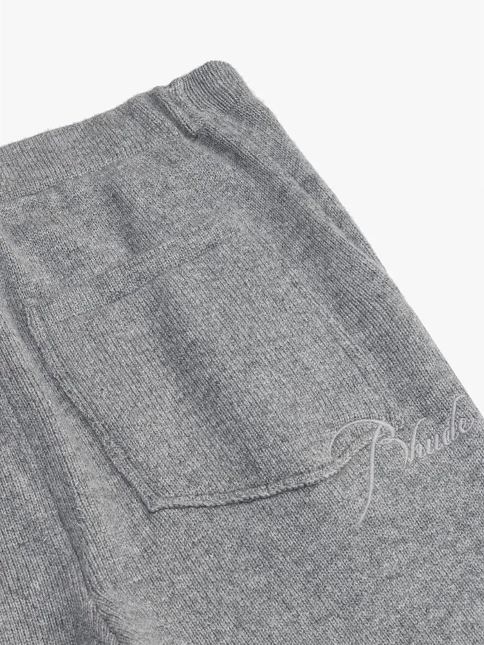 Men Rhude Pants CORE CASHMERE KNIT LOUNGE PANT Grey