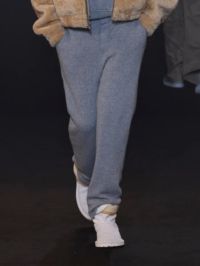 Men Rhude Pants CORE CASHMERE KNIT LOUNGE PANT Grey
