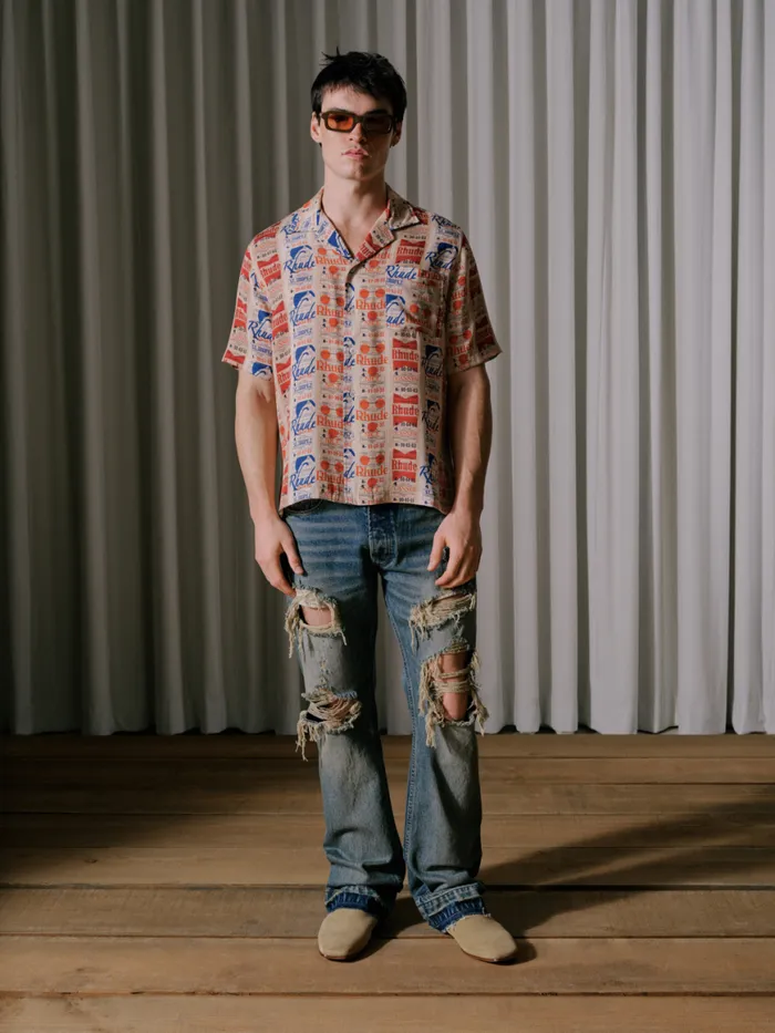 Men Rhude Shirts VOYAGE DE SILK SHIRT Multi Men Rhude Shirts VOYAGE DE SILK SHIRT Multi