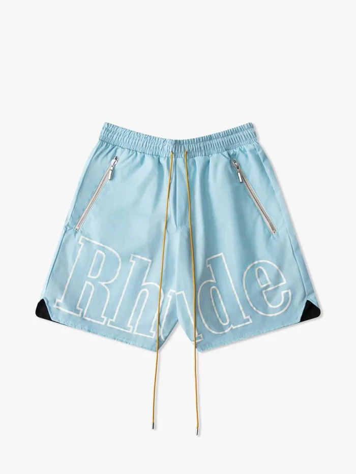 Men Rhude Shorts RH LOGO SHORTS Sky Blue