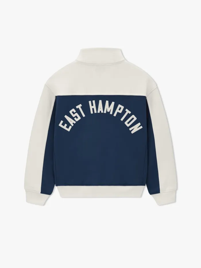 Men Rhude Sweatshirts CONTRAST QUARTERZIP VARSITY Midnight Blue Cream