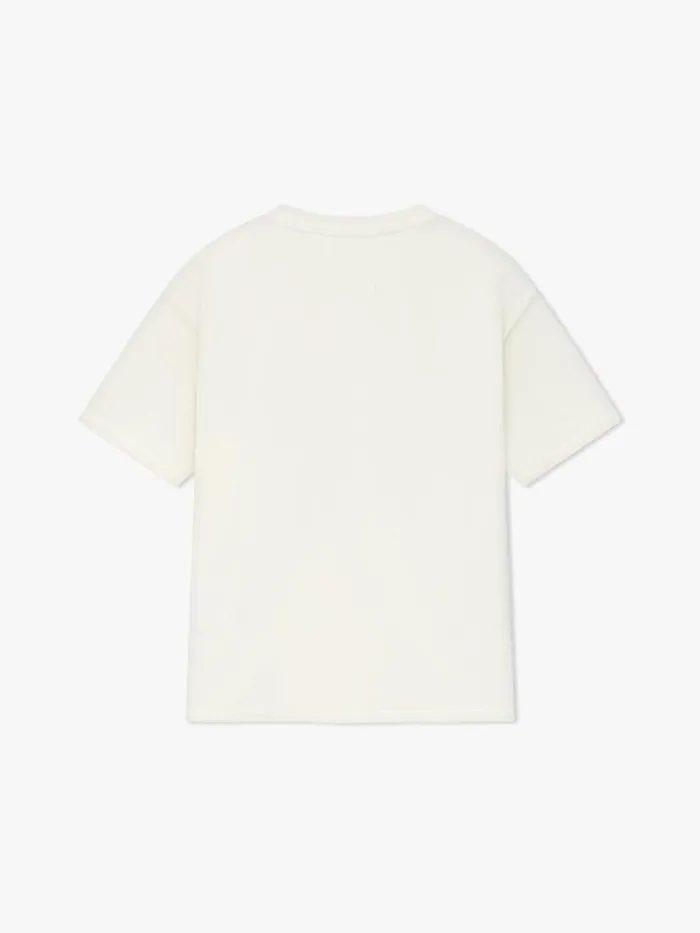 Men Rhude Tees COLLEGIATE CREST TEE Vtg White