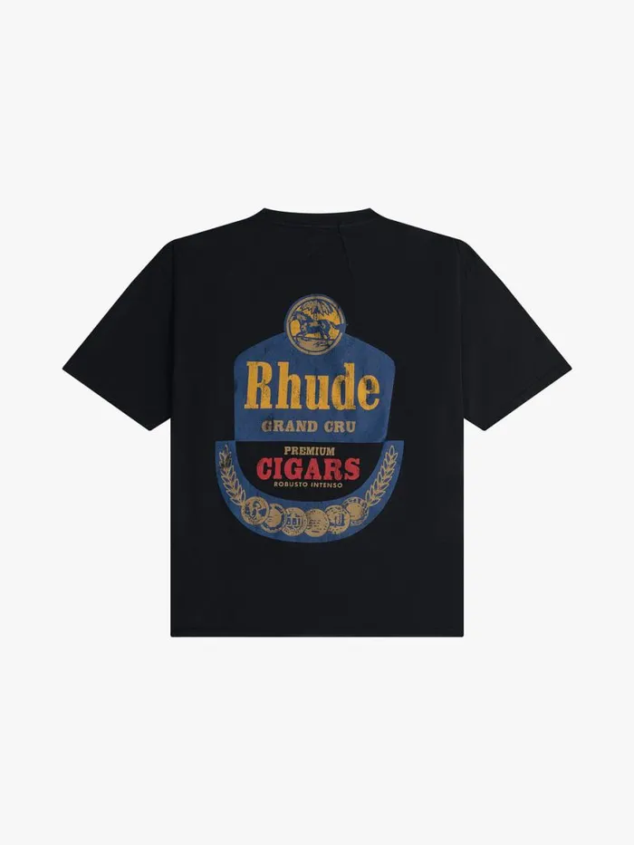 Men Rhude Tees GRAND CRU TEE Vtg Black Men Rhude Tees GRAND CRU TEE Vtg Black