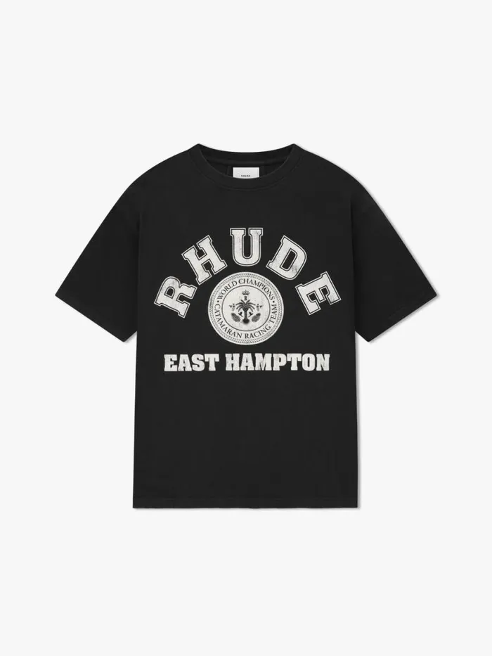 Men Rhude Tees HAMPTON CATAMARAN TEE Vtg Black