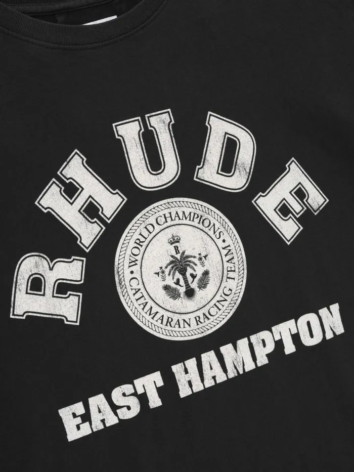 Men Rhude Tees HAMPTON CATAMARAN TEE Vtg Black