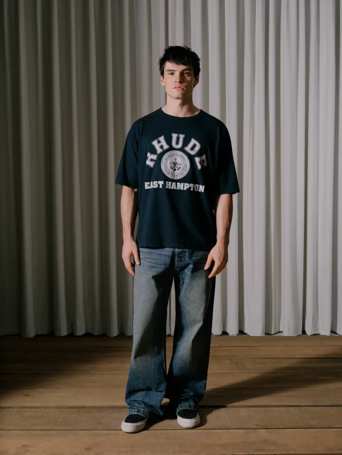 Men Rhude Tees HAMPTON CATAMARAN TEE Vtg Black