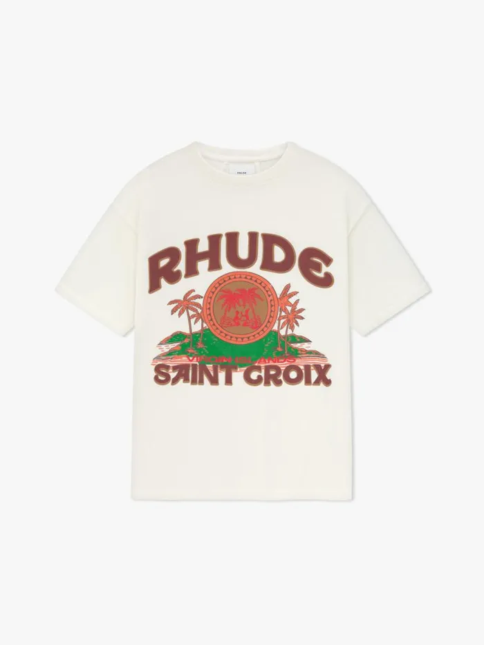 Men Rhude Tees SAINT CROIX TEE Vtg White
