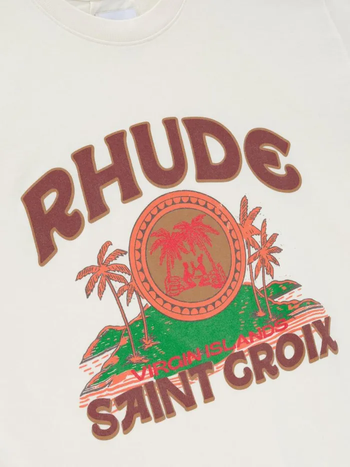 Men Rhude Tees SAINT CROIX TEE Vtg White