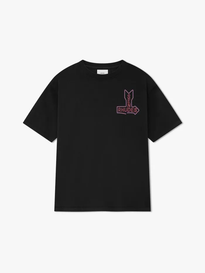 Men Rhude Tees SEND S TEE Vtg Black
