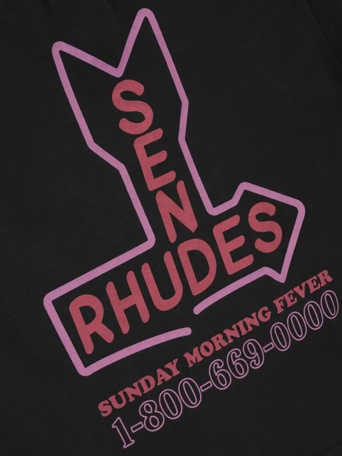 Men Rhude Tees SEND S TEE Vtg Black
