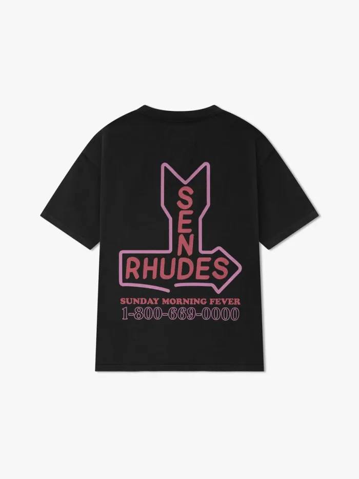 Men Rhude Tees SEND S TEE Vtg Black