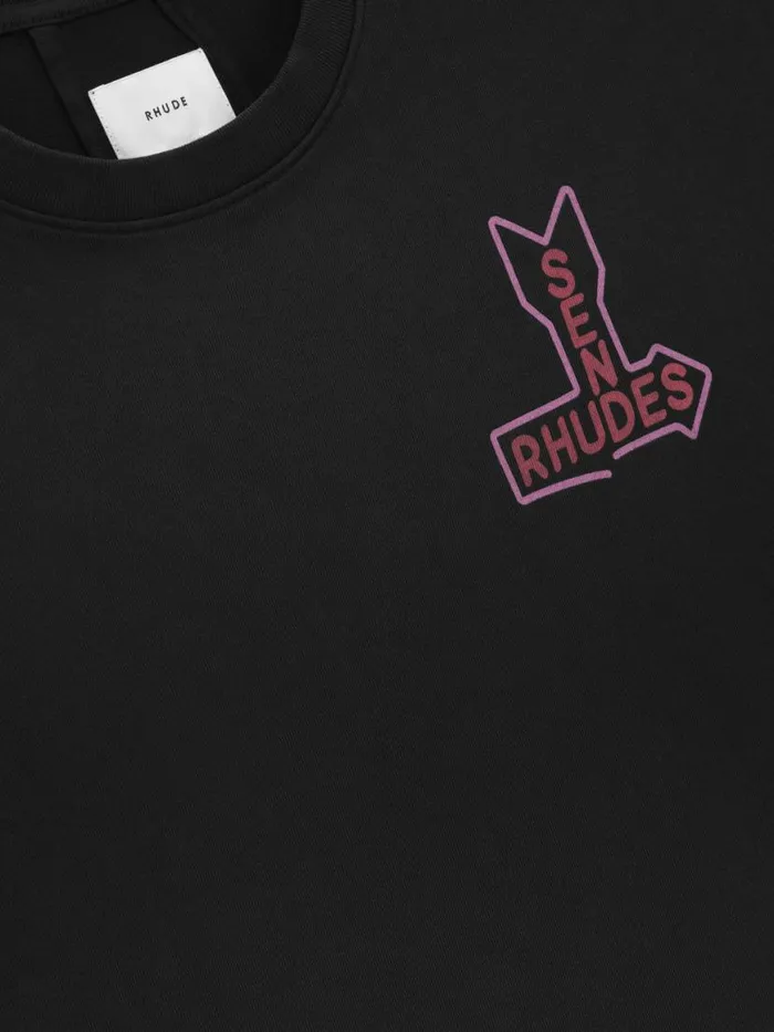 Men Rhude Tees SEND S TEE Vtg Black
