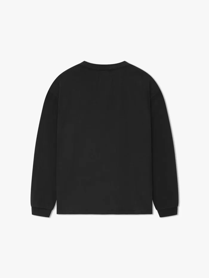 Men Rhude Tees SIDE LOGO LS TEE Vtg Black