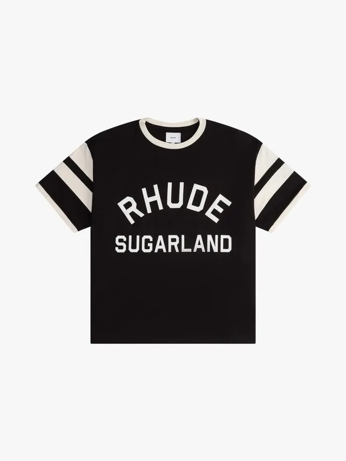 Men Rhude Tees SUGARLAND RINGER TEE Black