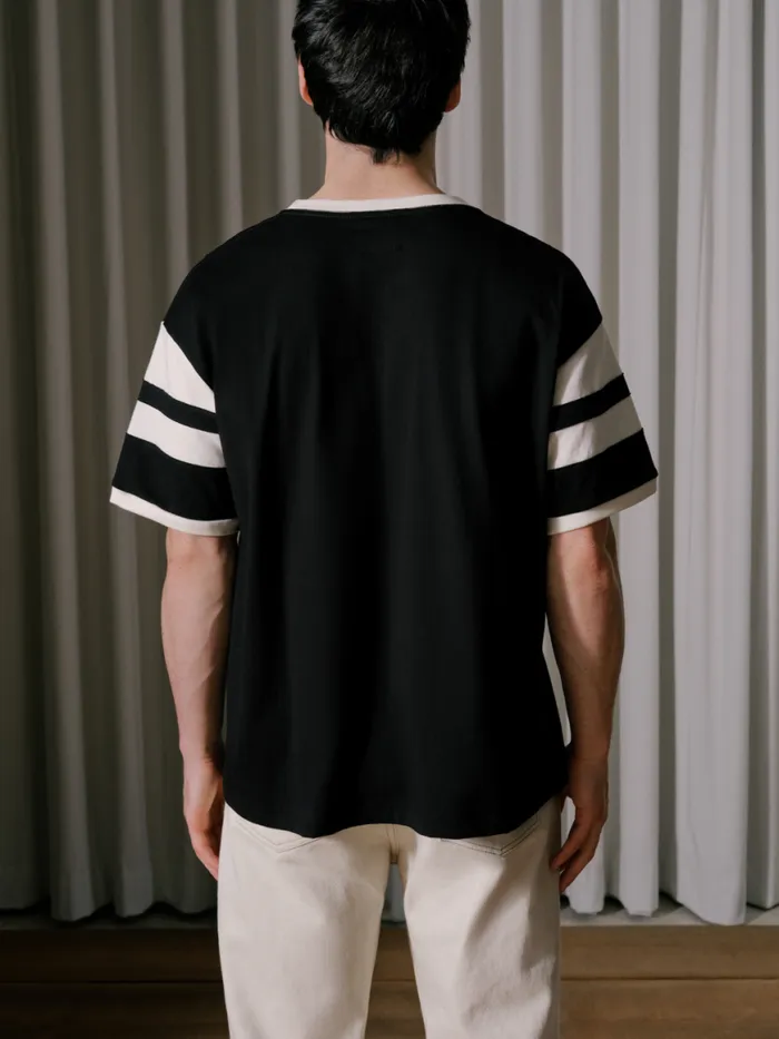 Men Rhude Tees SUGARLAND RINGER TEE Black Men Rhude Tees SUGARLAND RINGER TEE Black