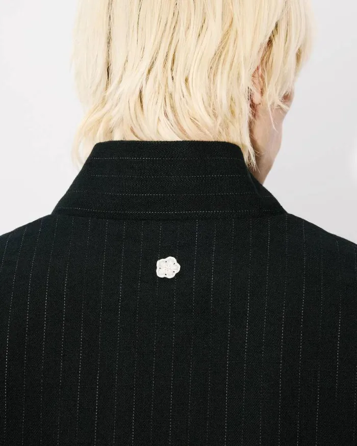 Men Striped Kimono Jacket Black Kenzo Jackets And Coats