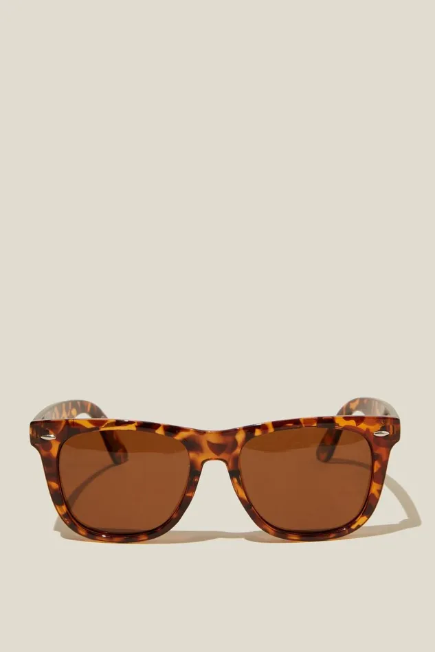 Men Sunglasses Cotton On Beckley Polarized Sunglasses Tortbrown