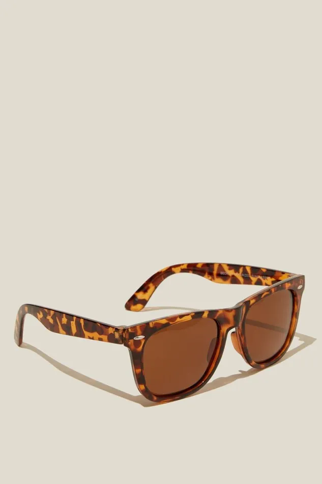 Men Sunglasses Cotton On Beckley Polarized Sunglasses Tortbrown