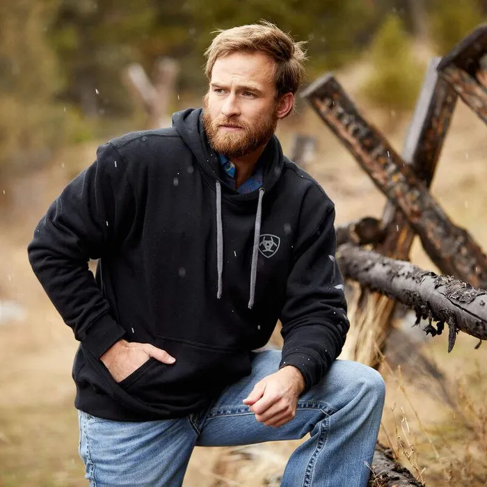Men Sweatshirts and Hoodies Ariat Ariat Logo Hoodie Black Men Sweatshirts and Hoodies Ariat Ariat Logo Hoodie Black