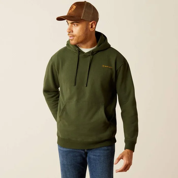 Men Sweatshirts and Hoodies Ariat Barbwire Skull Hoodie Dark Green Men Sweatshirts and Hoodies Ariat Barbwire Skull Hoodie Dark Green