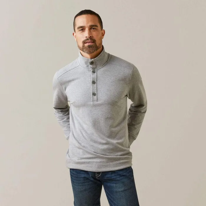 Men Sweatshirts and Hoodies Ariat Kentfield Sweatshirt Heather Grey