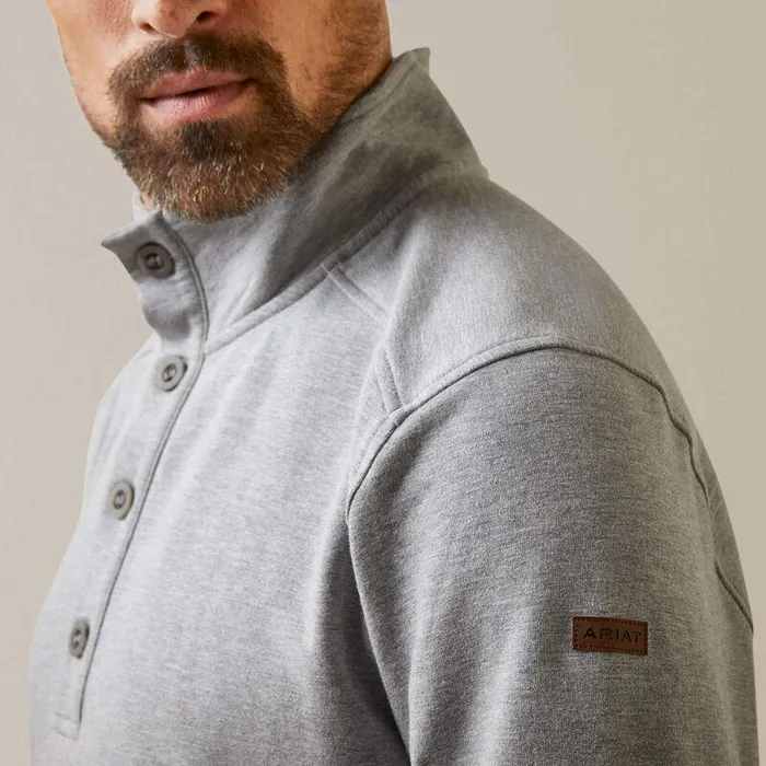 Men Sweatshirts and Hoodies Ariat Kentfield Sweatshirt Heather Grey