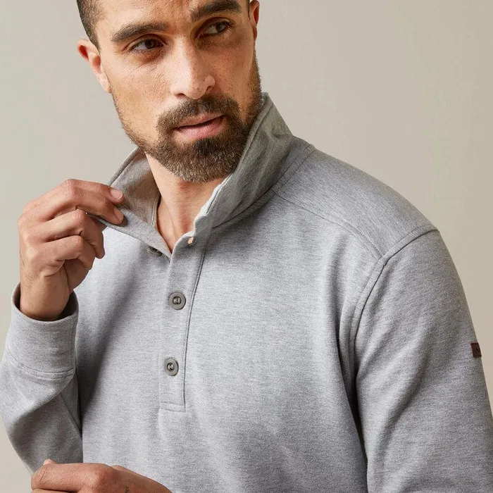 Men Sweatshirts and Hoodies Ariat Kentfield Sweatshirt Heather Grey