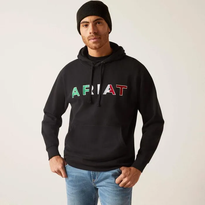 Men Sweatshirts and Hoodies Ariat Mexico Hoodie Black