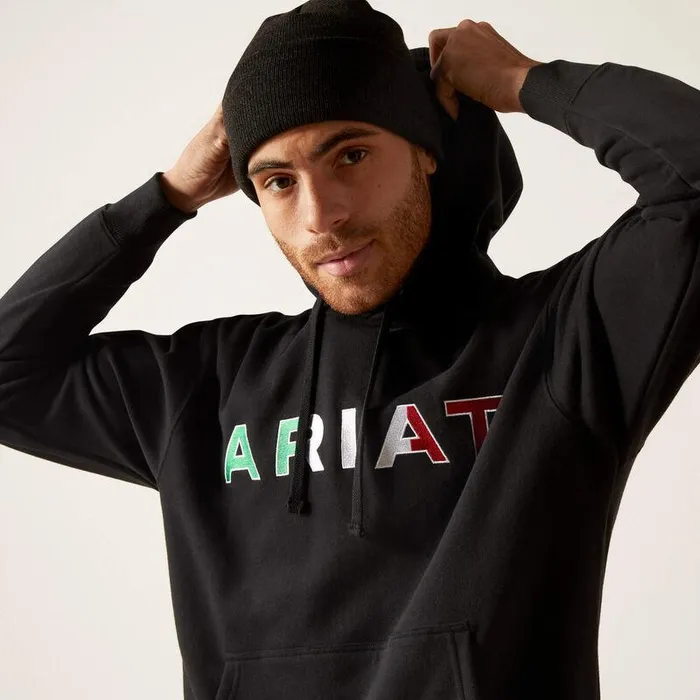 Men Sweatshirts and Hoodies Ariat Mexico Hoodie Black