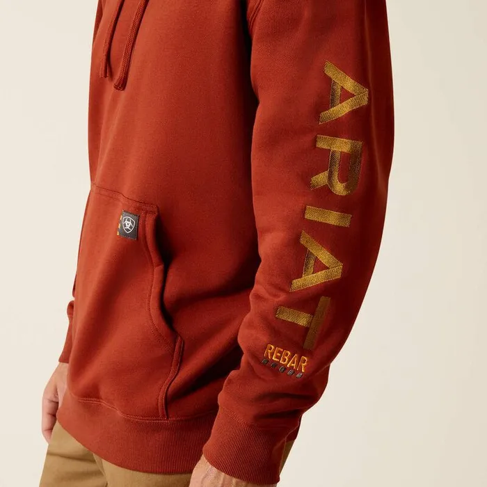Men Sweatshirts and Hoodies Ariat Rebar Graphic Hoodie Burnt Hennacumin Men Sweatshirts and Hoodies Ariat Rebar Graphic Hoodie Burnt Hennacumin