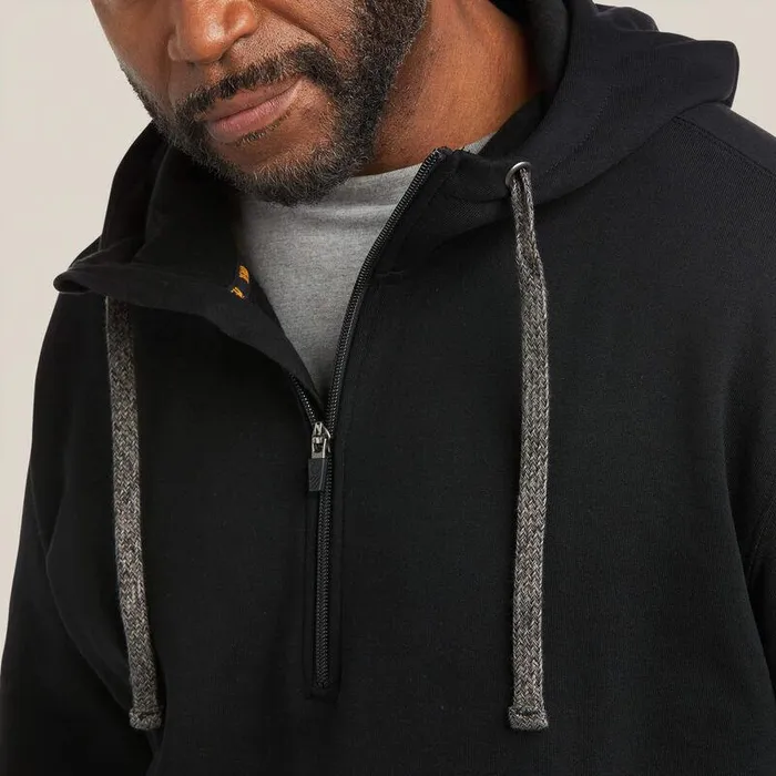 Men Sweatshirts and Hoodies Ariat Rebar Workman 14 Zip Hoodie Black Men Sweatshirts and Hoodies Ariat Rebar Workman 14 Zip Hoodie Black