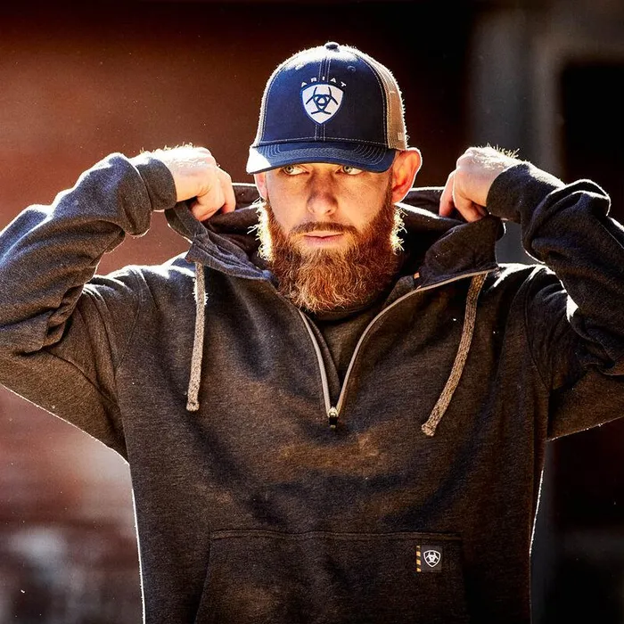 Men Sweatshirts and Hoodies Ariat Rebar Workman 14 Zip Hoodie Charcoal Men Sweatshirts and Hoodies Ariat Rebar Workman 14 Zip Hoodie Charcoal