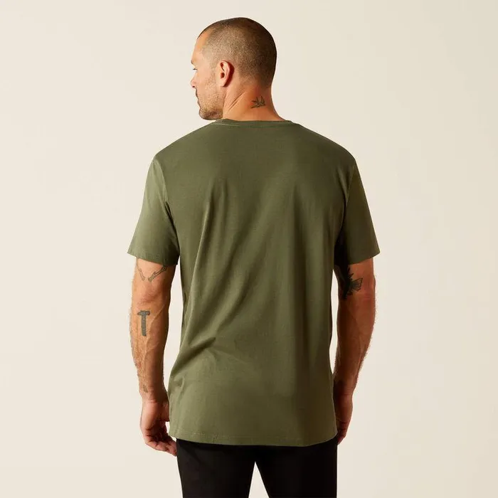 Men TShirts and Polos Ariat Ariat Patriot Stripe TShirt Surplus Green Men TShirts and Polos Ariat Ariat Patriot Stripe TShirt Surplus Green