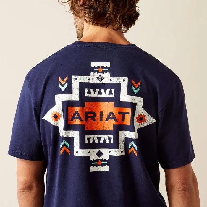 Men TShirts and Polos Ariat Ariat Southwest Pocket TShirt Classic Blue Men TShirts and Polos Ariat Ariat Southwest Pocket TShirt Classic Blue