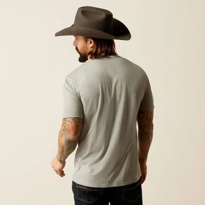 Men TShirts and Polos Ariat Liberty USA Digi Camo TShirt Stone Heather