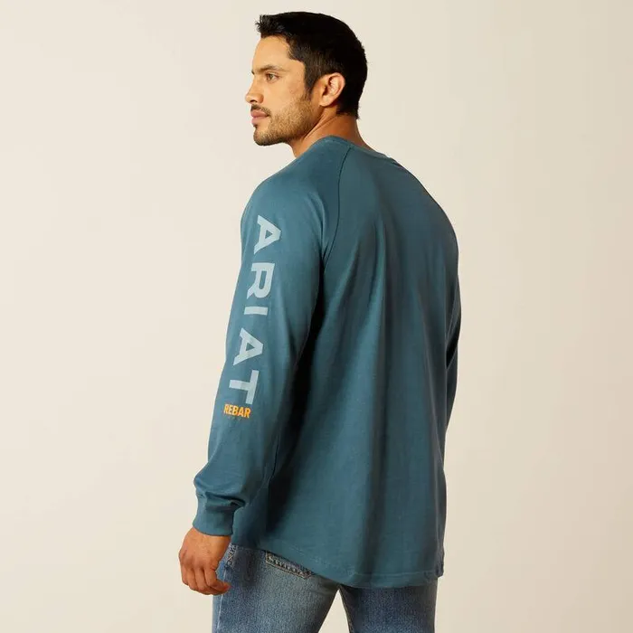 Men TShirts and Polos Ariat Rebar Cotton Strong Graphic TShirt Stargazersmoke Blue Men TShirts and Polos Ariat Rebar Cotton Strong Graphic TShirt Stargazersmoke Blue