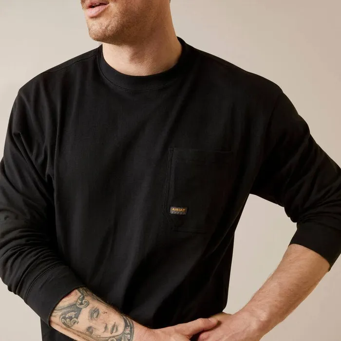 Men TShirts and Polos Ariat Rebar Cotton Strong Union City Black Men TShirts and Polos Ariat Rebar Cotton Strong Union City Black