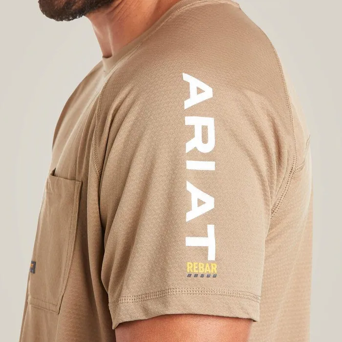 Men TShirts and Polos Ariat Rebar Heat Fighter TShirt Khaki Men TShirts and Polos Ariat Rebar Heat Fighter TShirt Khaki