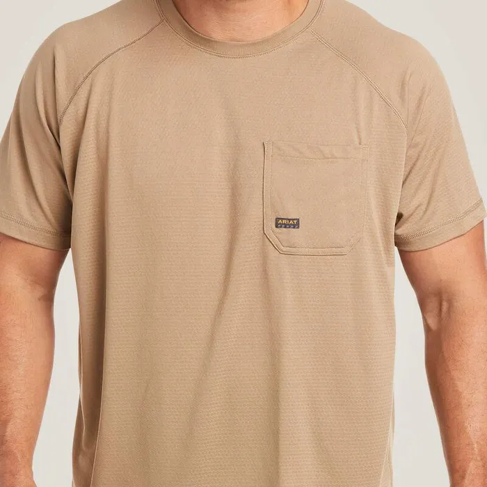 Men TShirts and Polos Ariat Rebar Heat Fighter TShirt Khaki Men TShirts and Polos Ariat Rebar Heat Fighter TShirt Khaki