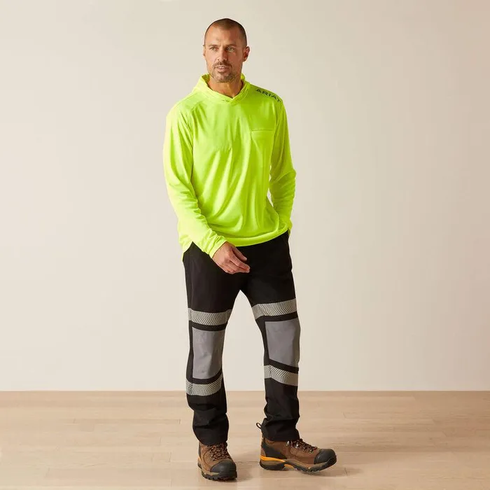 Men TShirts and Polos Ariat Rebar Sunblocker Hooded TShirt Safety Yellow Men TShirts and Polos Ariat Rebar Sunblocker Hooded TShirt Safety Yellow