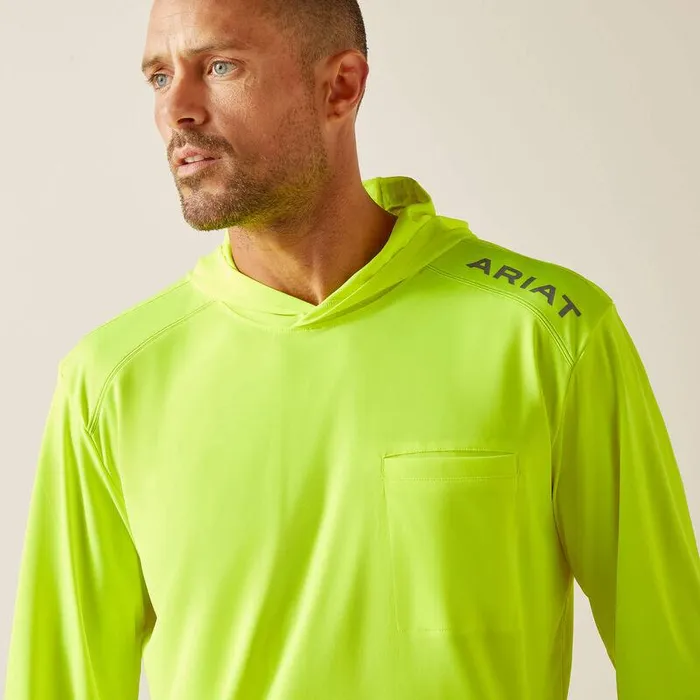 Men TShirts and Polos Ariat Rebar Sunblocker Hooded TShirt Safety Yellow Men TShirts and Polos Ariat Rebar Sunblocker Hooded TShirt Safety Yellow
