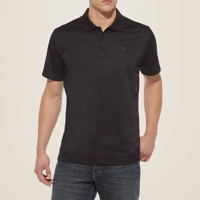 Men TShirts and Polos Ariat TEK Polo Black