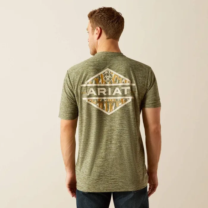 Men TShirts and Polos Ariat Tree Bark Camo Charger TShirt Dark Olive Men TShirts and Polos Ariat Tree Bark Camo Charger TShirt Dark Olive