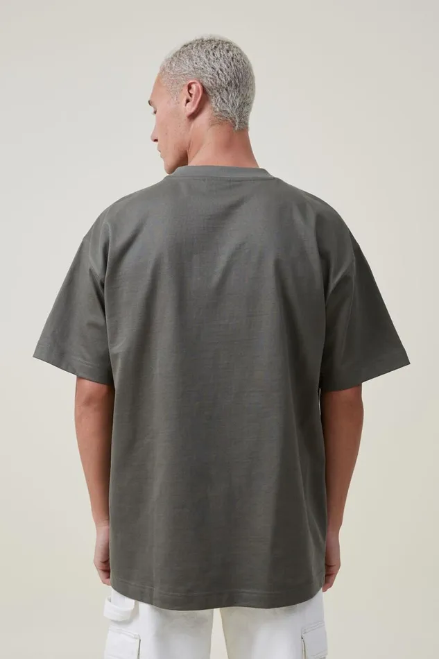 Men Tees and Tanks Cotton On Box Fit Plain TShirt Military